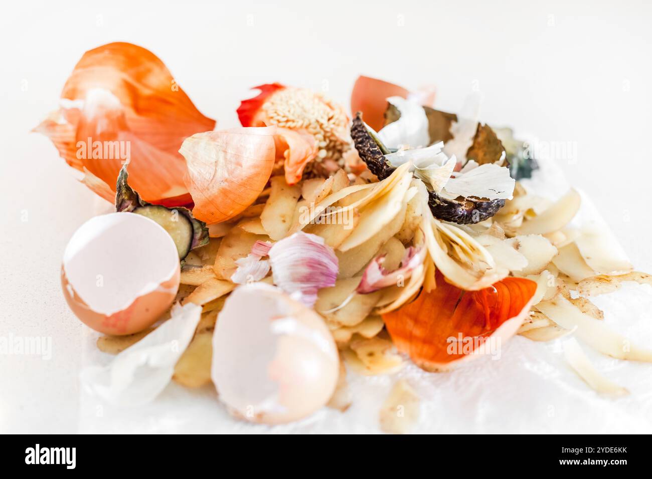 Organic cooking food waste ready to composting Stock Photo