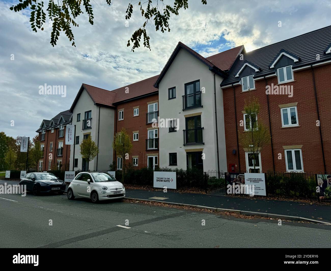 Martlesham Heath, Suffolk - 26 October 2024:: Squadron House, McCarthy Stone assisted living apartments for the over 60s - Smartphone Captured Stock Image