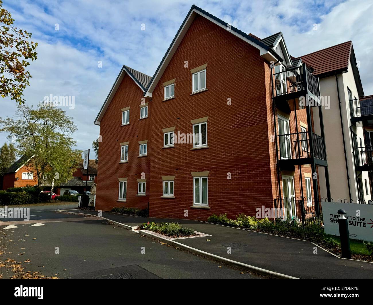 Martlesham Heath, Suffolk - 26 October 2024:: Squadron House, McCarthy Stone assisted living apartments for the over 60s - Smartphone Captured Stock Image