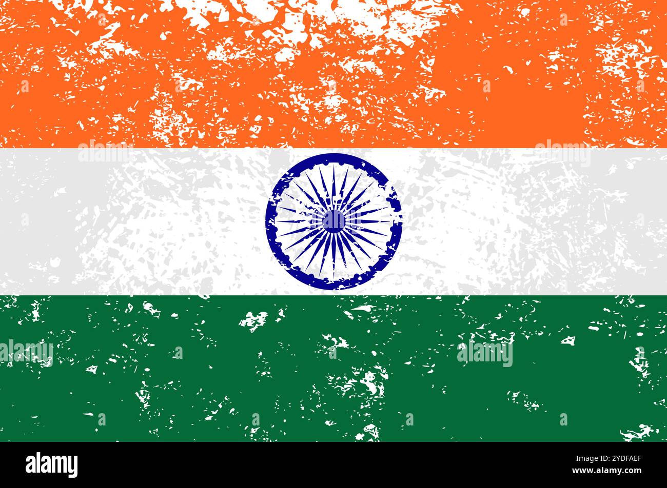 indian flag with grunge effect , Flag of india Stock Vector Image & Art ...