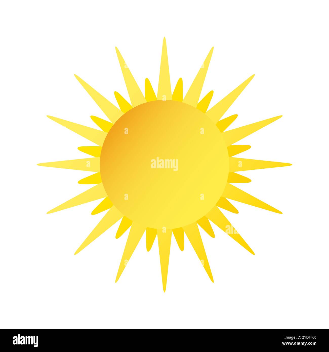 Sun icon. Isolated on white background. Stock Vector