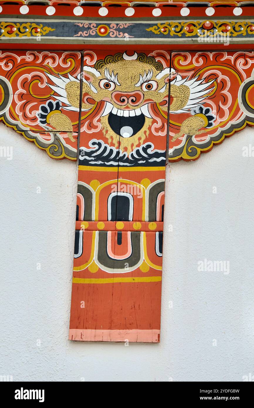 Colorful Bhutanese architecture Stock Photo - Alamy