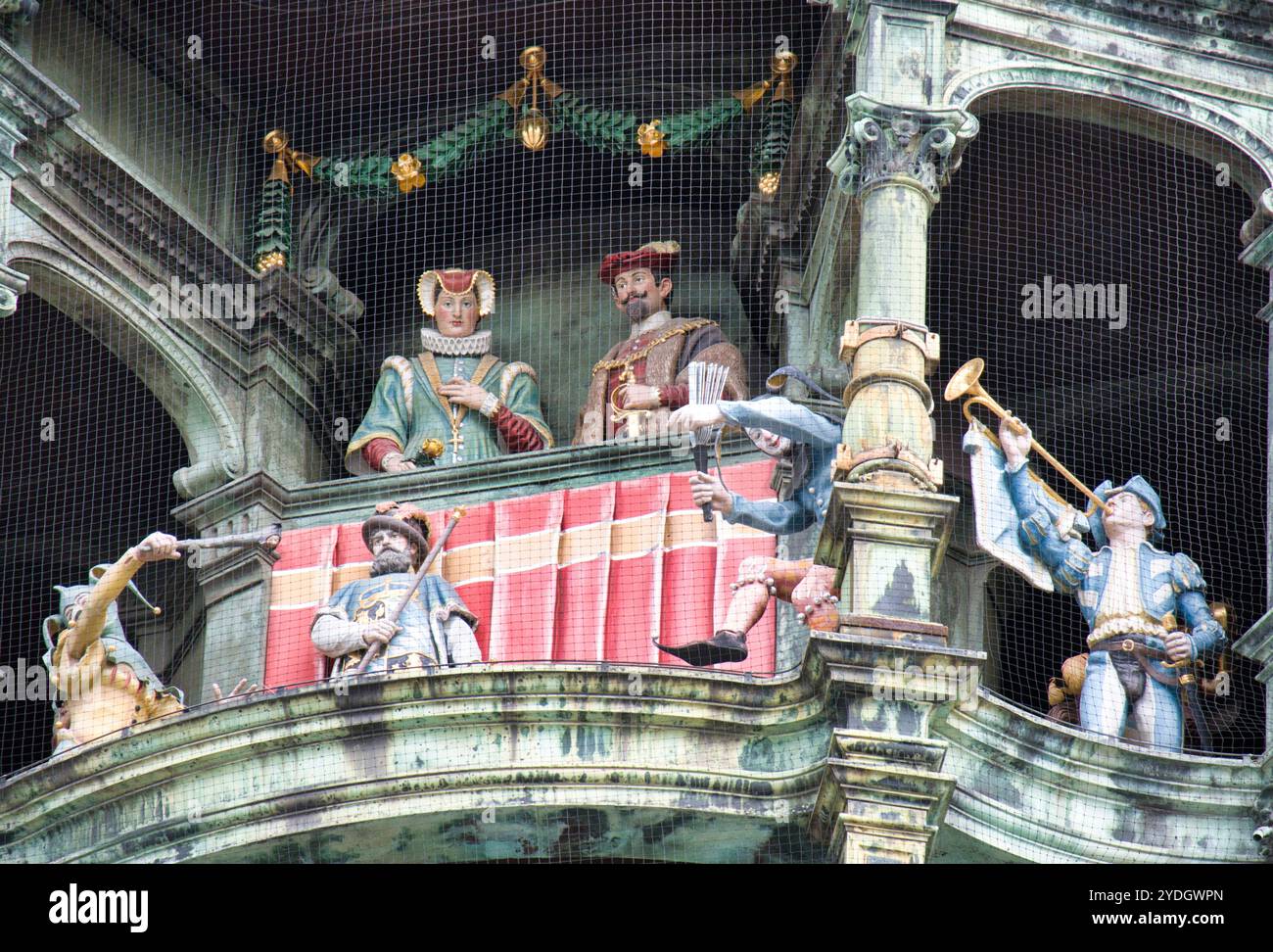 The Rathaus-Glockenspiel ,The New Town Hall Marienplatz in Munich, Bavaria, Germany Stock Photo