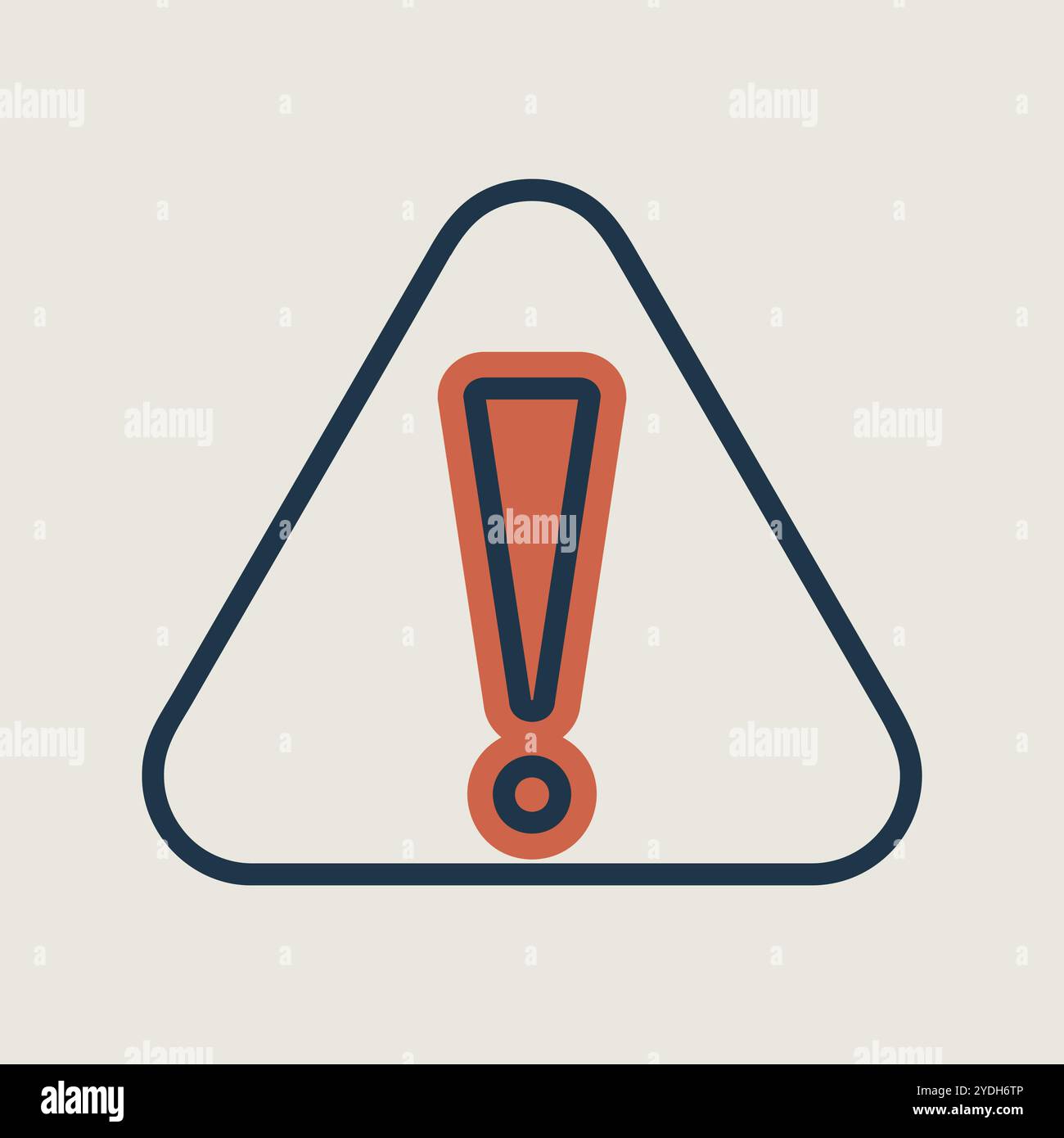 Attention sign with exclamation mark vector icon. Risk sign. Danger ...