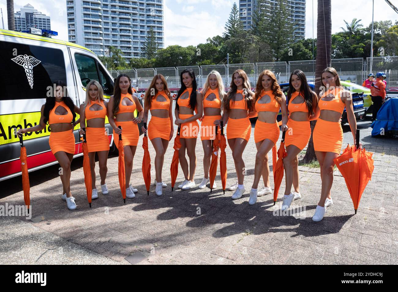 Queensland, Australia, 26 October, 2024. Boost Mobile Grid Models during the 2024 Boost Mobile Gold Coast 500. Queensland. On October 25, 2024 at Gold Coast, Queensland Australia. Credit: Ivan Glavas/Speed Media/17�Թ����� Live News Stock Photo