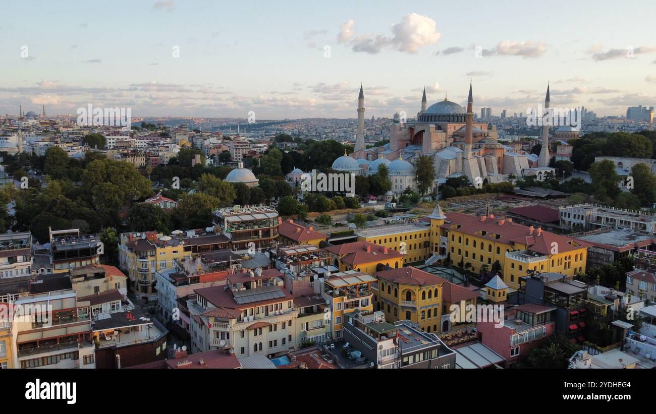 Hagia Sophia (Ayasofya) aerial view, Istanbul Turkey Stock Photo - Alamy