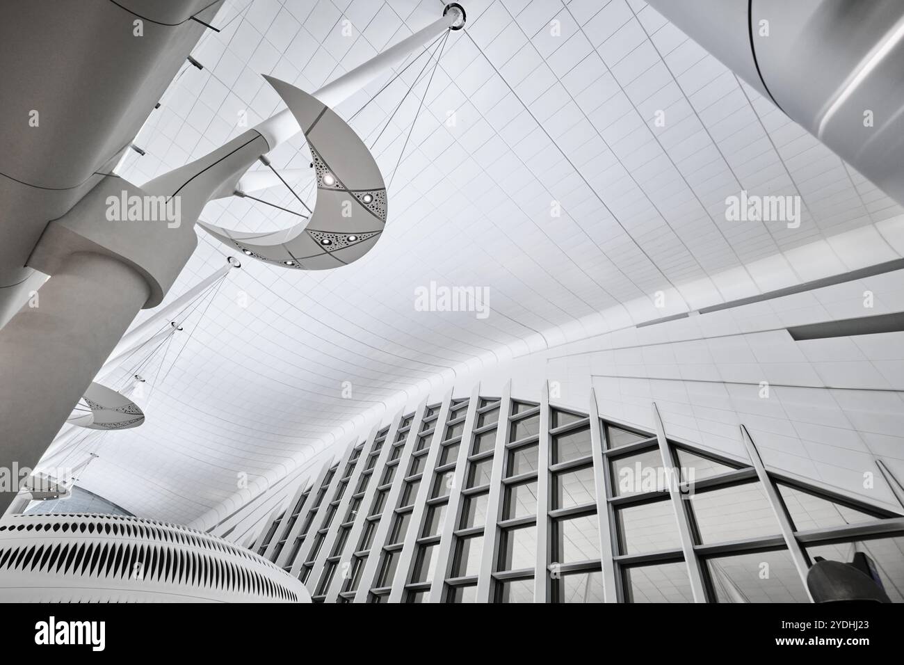 Abu Dhabi, United Arab Emirates - August 10, 2024: Zayed International Airport Terminal A Stock Photo
