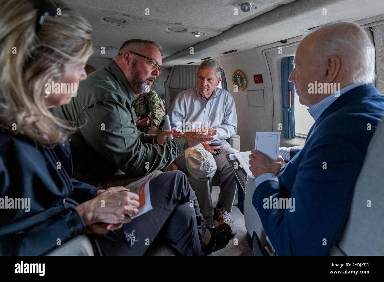 President Joe Biden surveys the damage from Hurricane Helene in ...