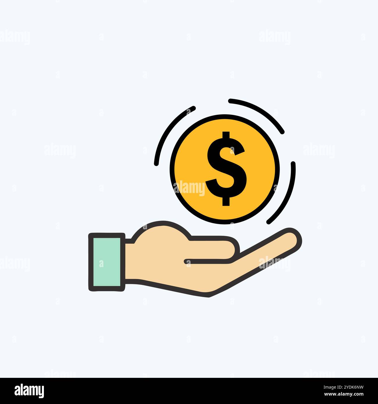 Funding icon vector art image. Stock Vector