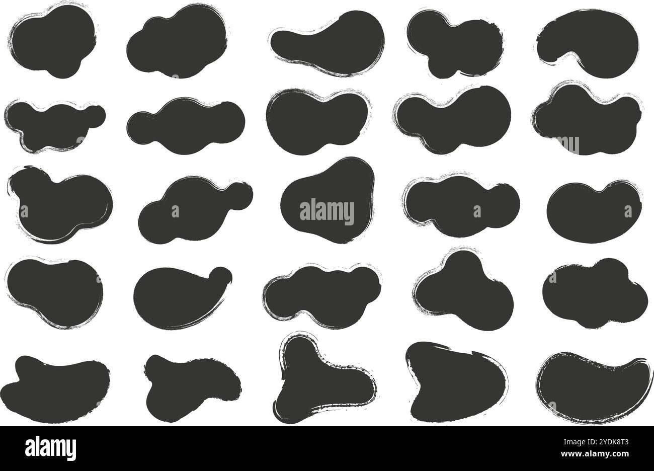 Watercolor black round shapes hi-res stock photography and images - Alamy