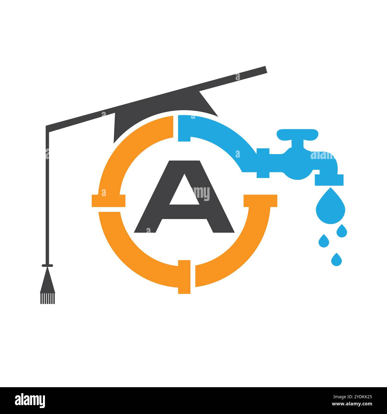 Letter A Plumber Logo Design Vector Template Concept With Pipe and ...