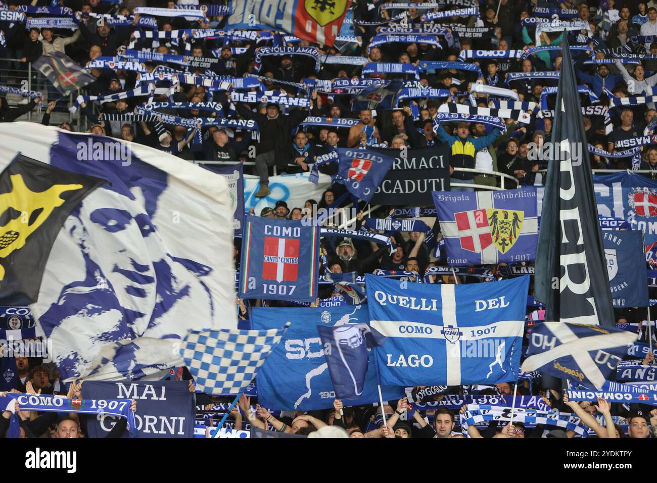 como supporters scarves during the Serie A Enilive 2024/2025 soccer ...