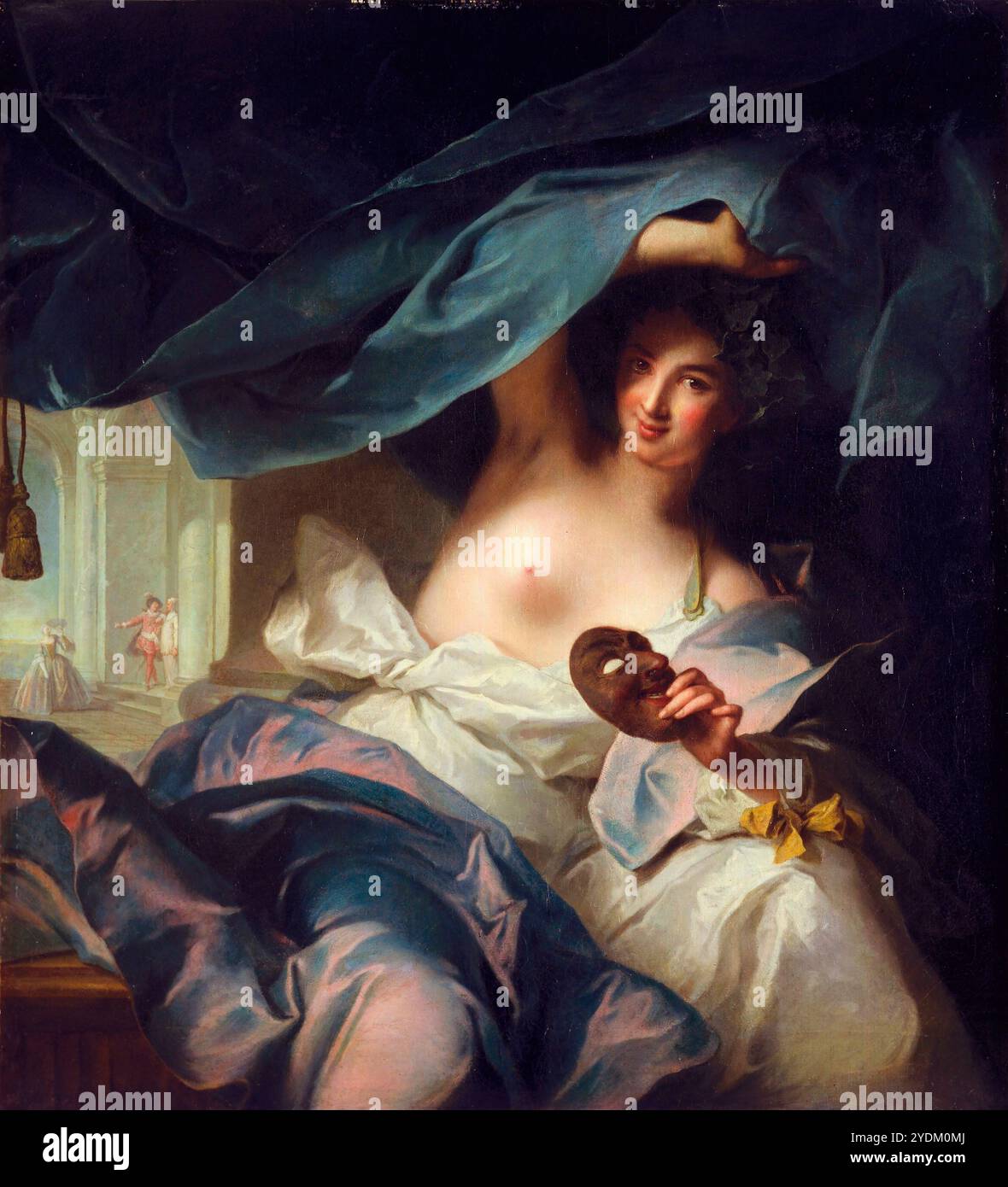 Thalia, Muse of Comedy  by Nattier, Jean-Marc (French, 1685 - 1766) in 1739 Stock Photo