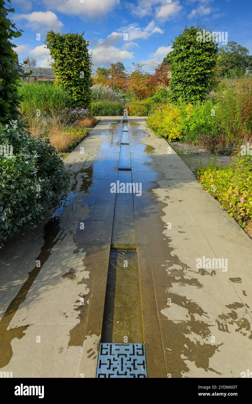 A water rill in the Paradise Garden at the RHS Garden Bridgewater ...