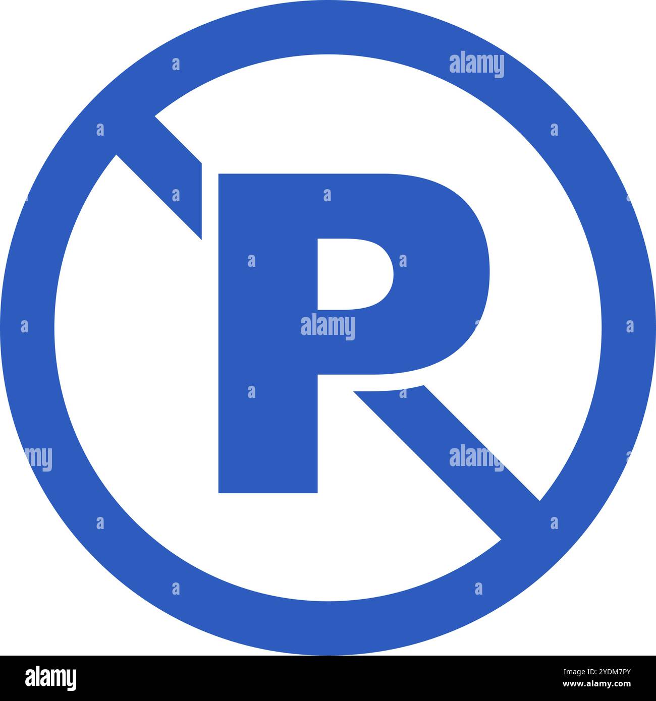 Blue no parking icon. Editable vector Stock Vector Image & Art - Alamy