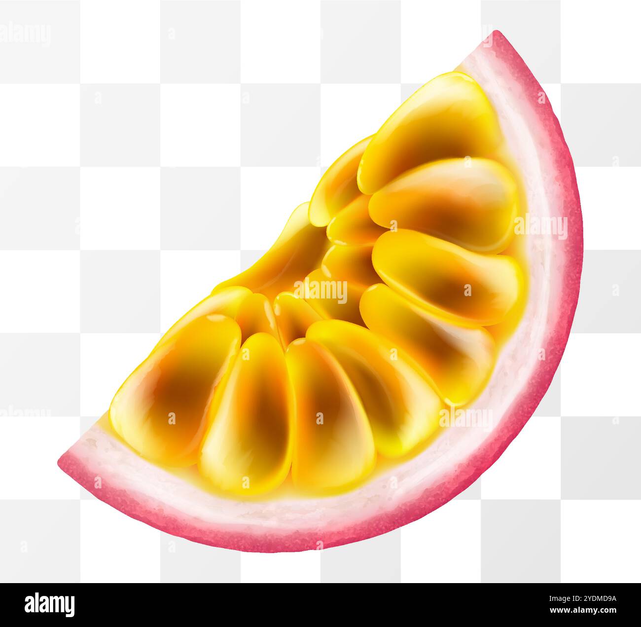 Fresh juicy ripe passion fruit isolated on a transparent background ...