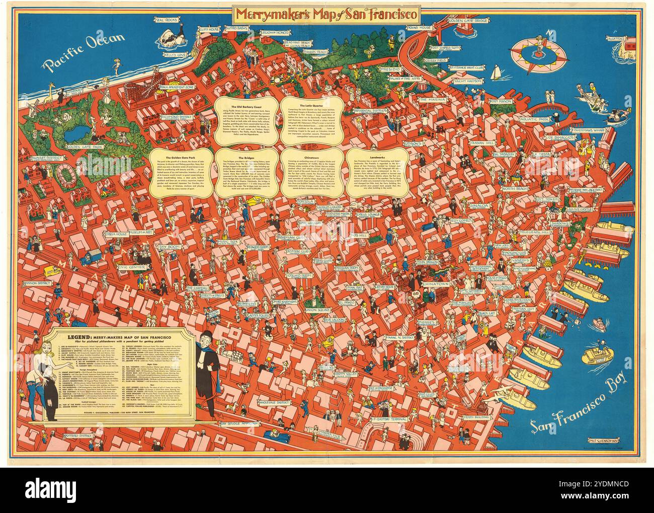 Vintage Detailed San Francisco City Map Printable Download Travel