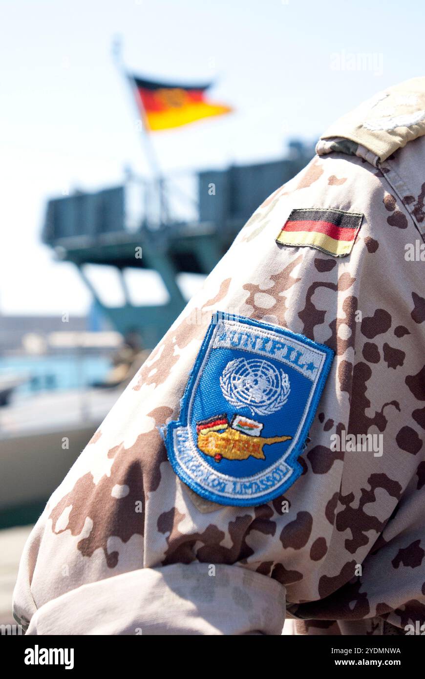 Emblem des Kontingentes der Bundesmarine bei der UNIFIL Mission zur †berwachung der KŸsten des Libanon. | Emblem of the contingent of the Bundesmarine Stock Photo