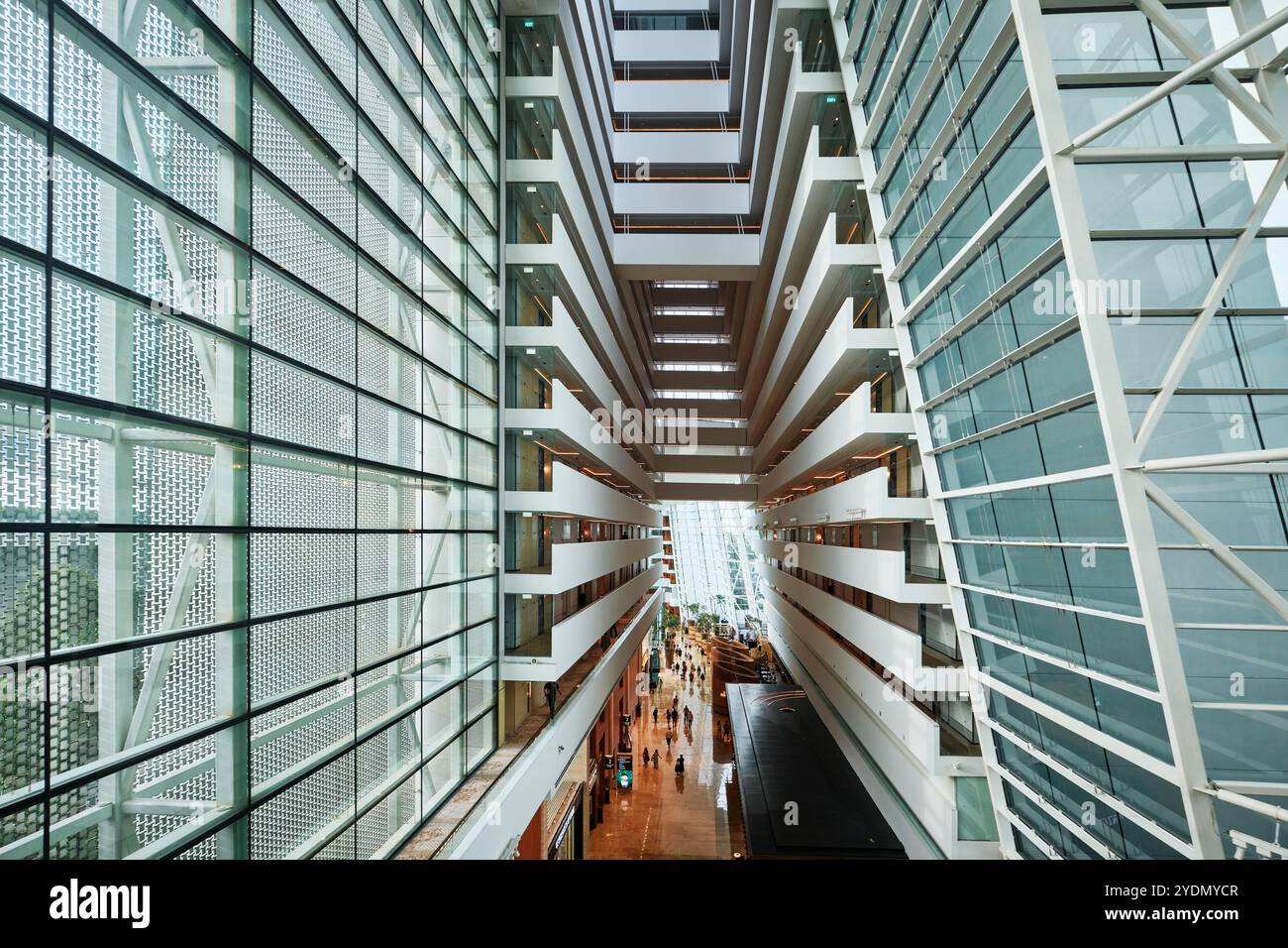 Singapore - August 14, 2024:  Interior of the Marina Bay Sands Hotel Stock Photo