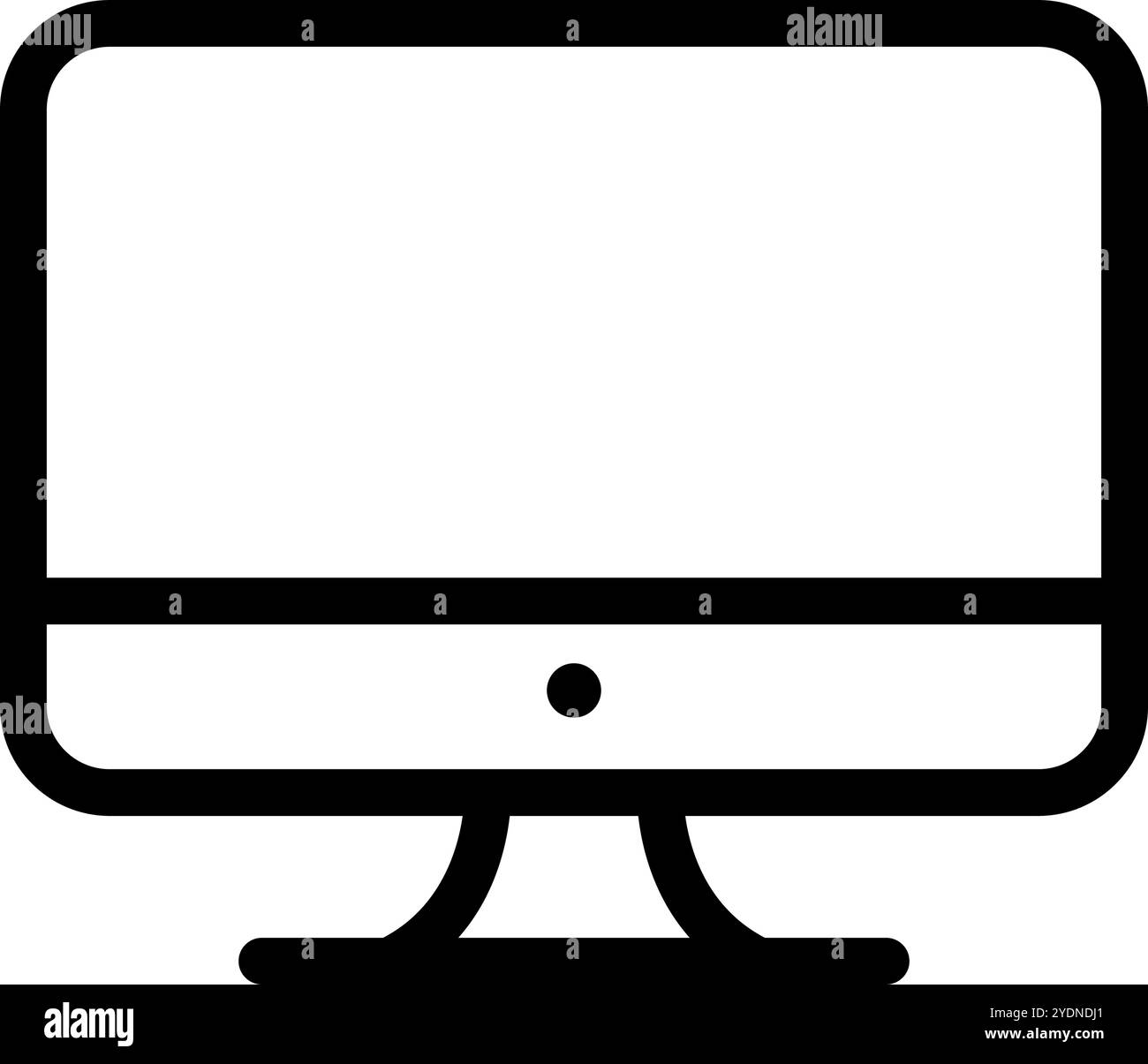 Desktop PC icon. Desktop computer. Editable vector. Stock Vector