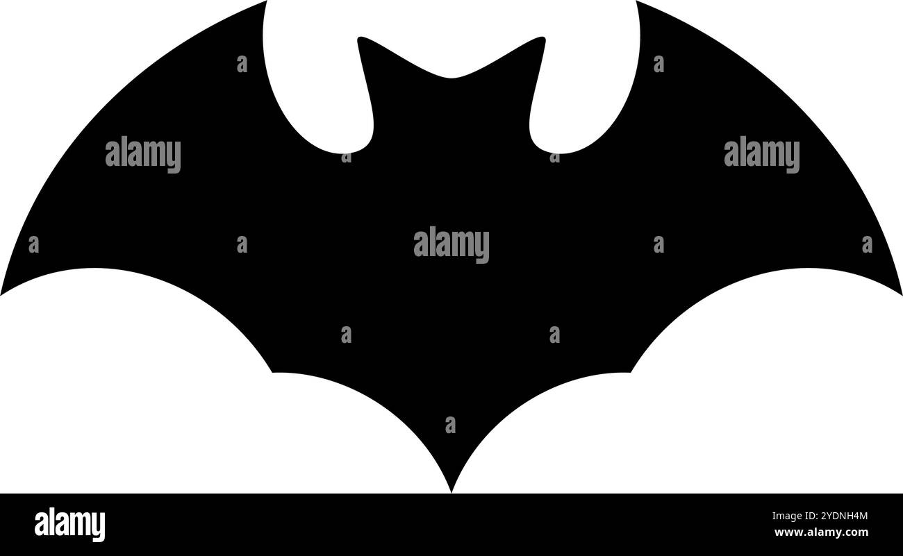 Flying bat silhouette icon. Editable vector Stock Vector Image & Art ...