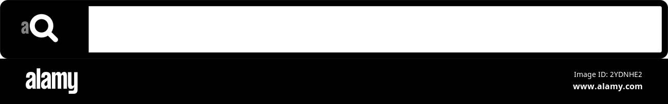 Black Internet search box and blank space. Editable vector. Stock Vector