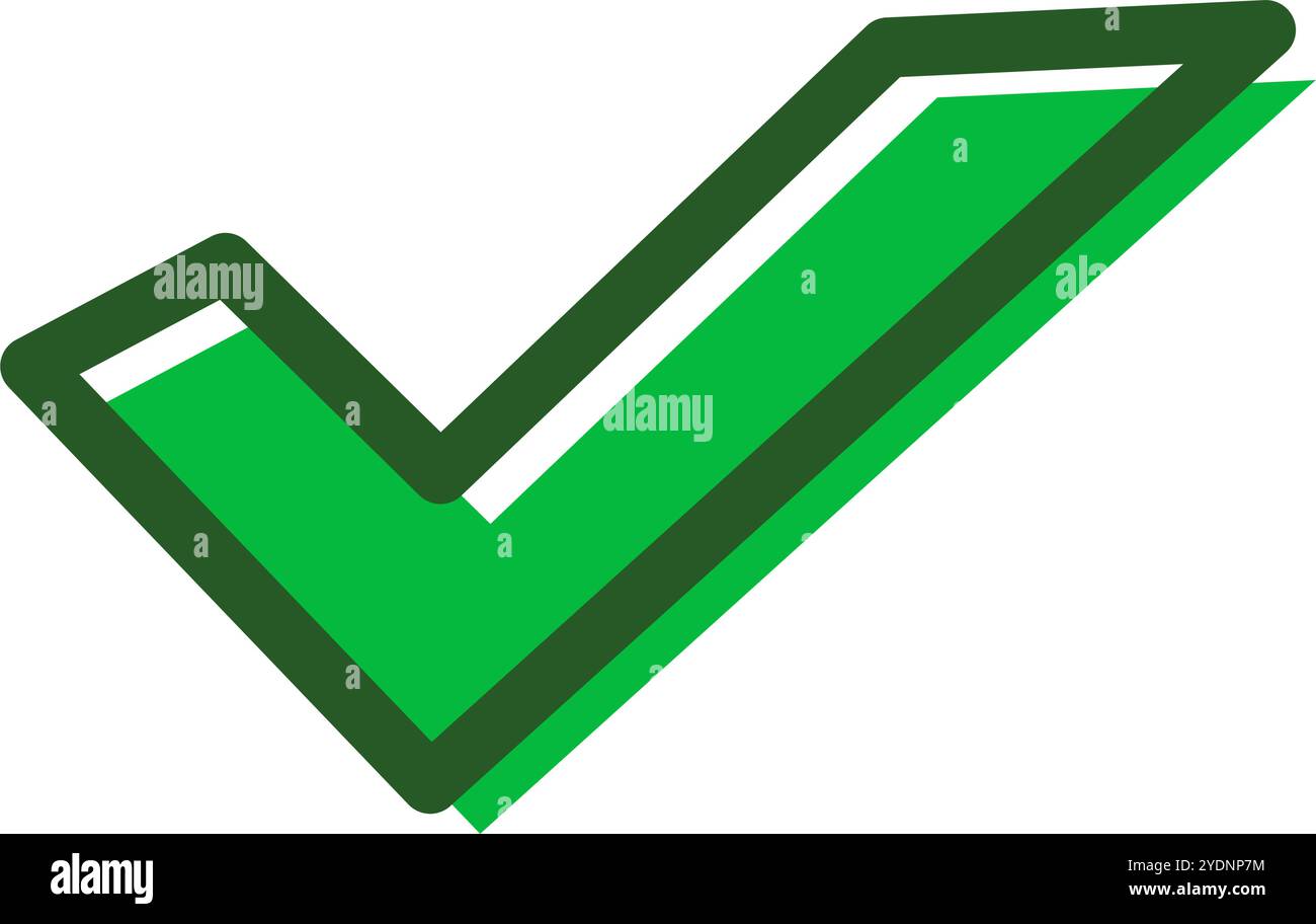 Flat design Modern check mark icon. Editable vector Stock Vector Image ...