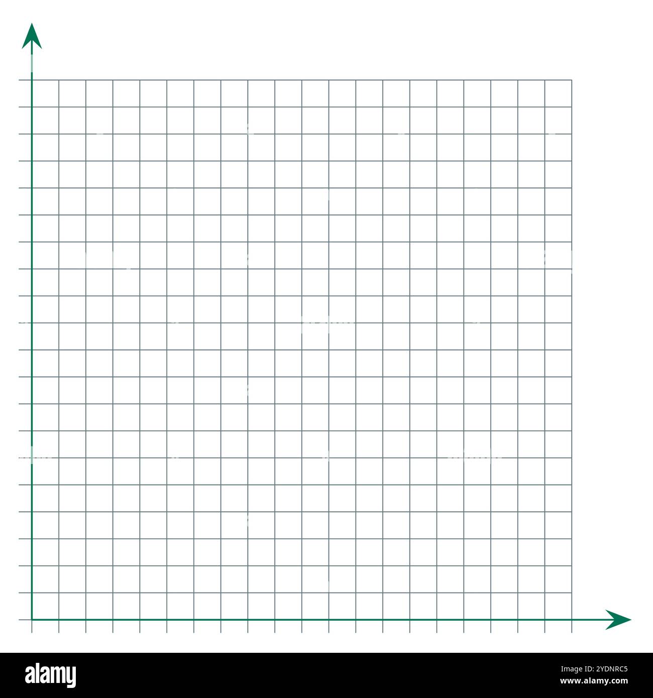 Grid paper. Mathematical graph. Cartesian coordinate system with x-axis ...