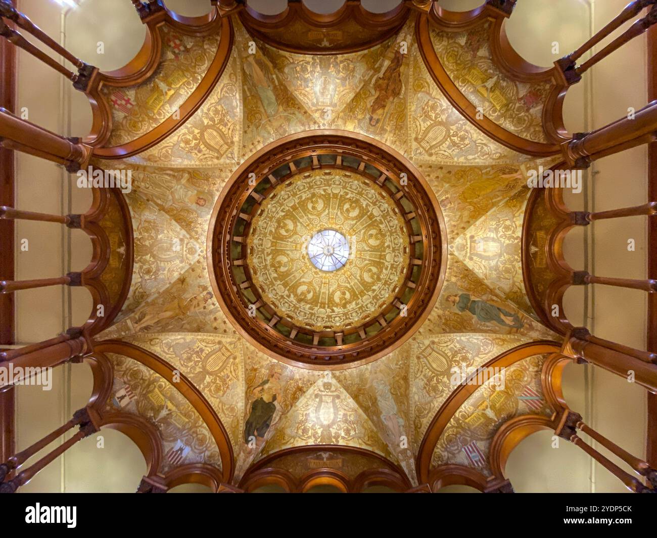 Interior Rotunda of Flagler College Formerly Hotel Ponce de Leon, St. Augustine, Florida - Smartphone Captured Stock Image