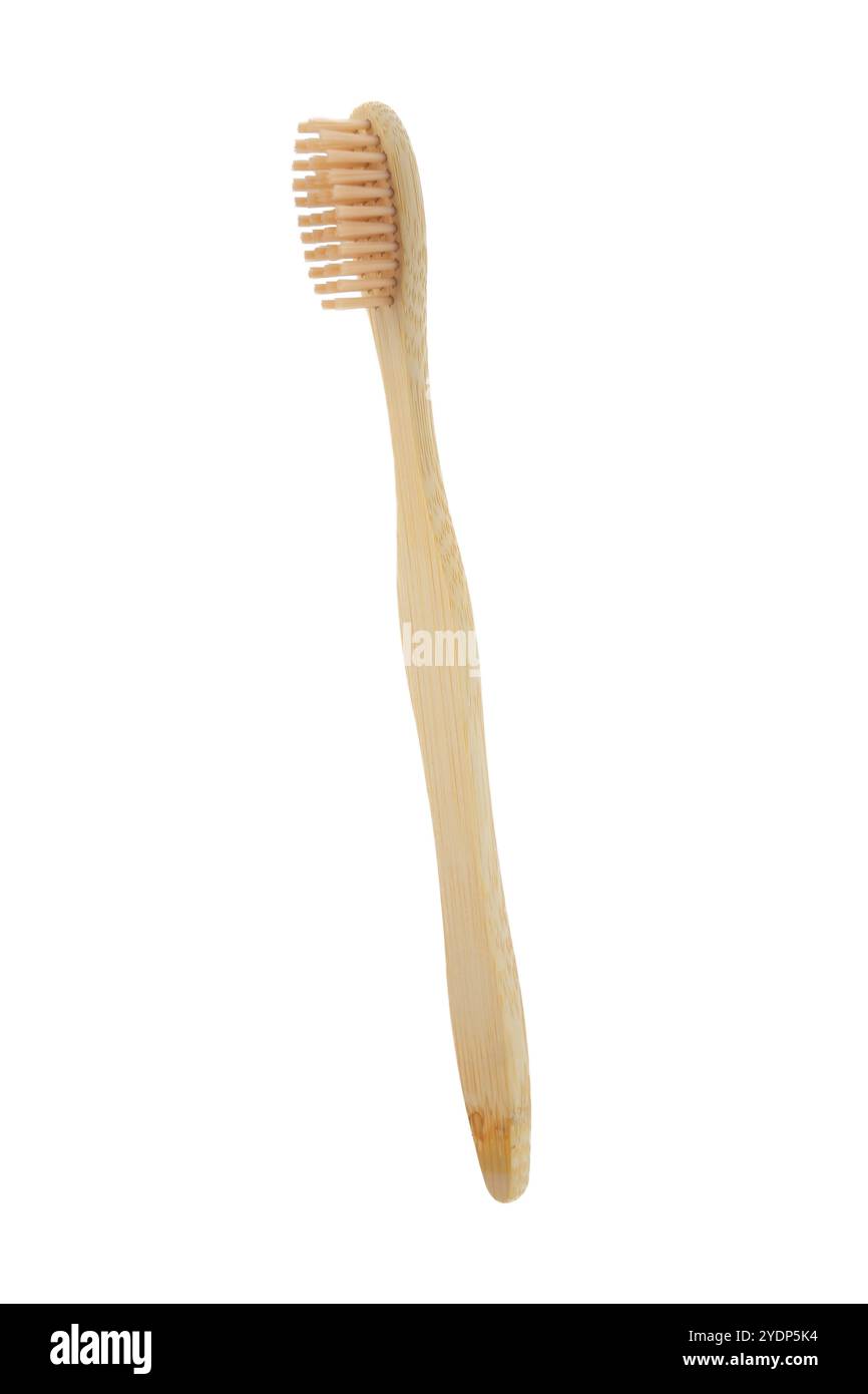 Bamboo toothbrush isolated on white background Stock Photo