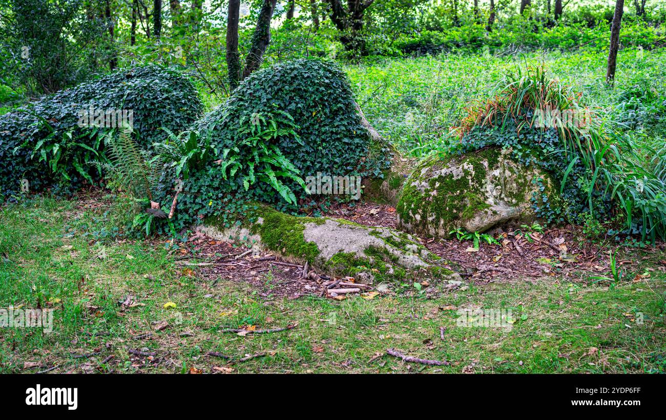 Cornwall, England - 2nd August 2020: Lost Gardens of Heligan Mud Maid Stock Photo