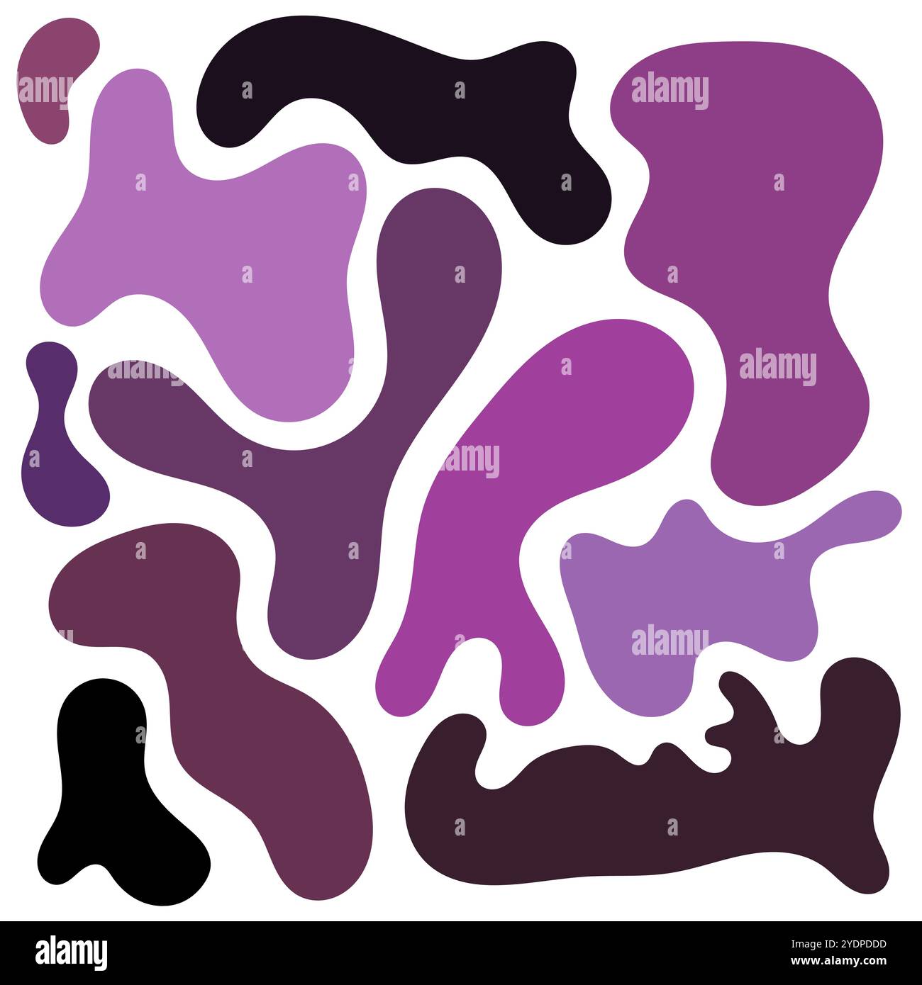 Purple abstract blob shapes hi-res stock photography and images - Alamy
