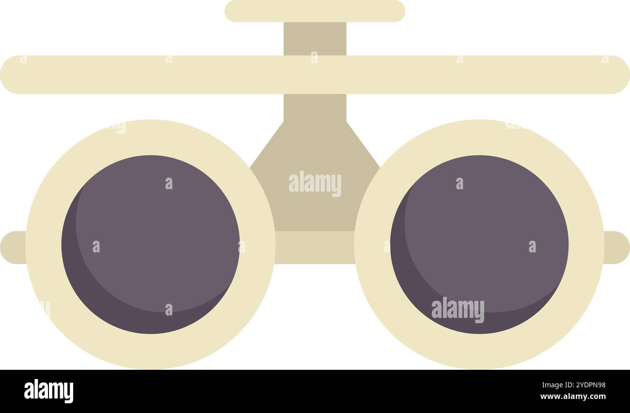 Trial frame optometrist tool icon showing eye exam concept Stock Vector