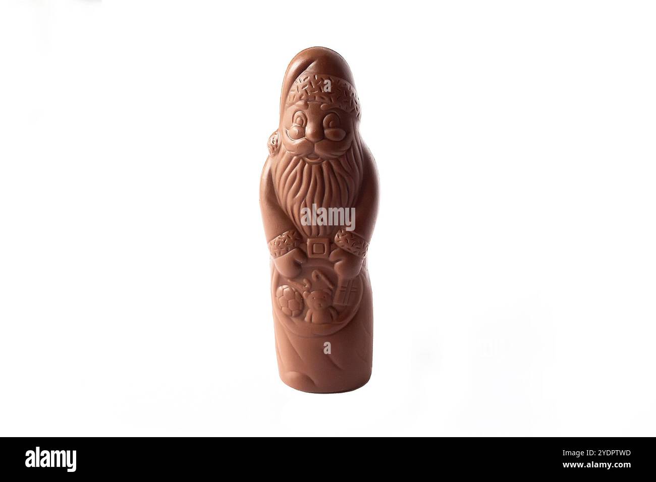 Chocolate Santa Claus isolated on a white background. Festive sweets. Festive sweets Stock Photo