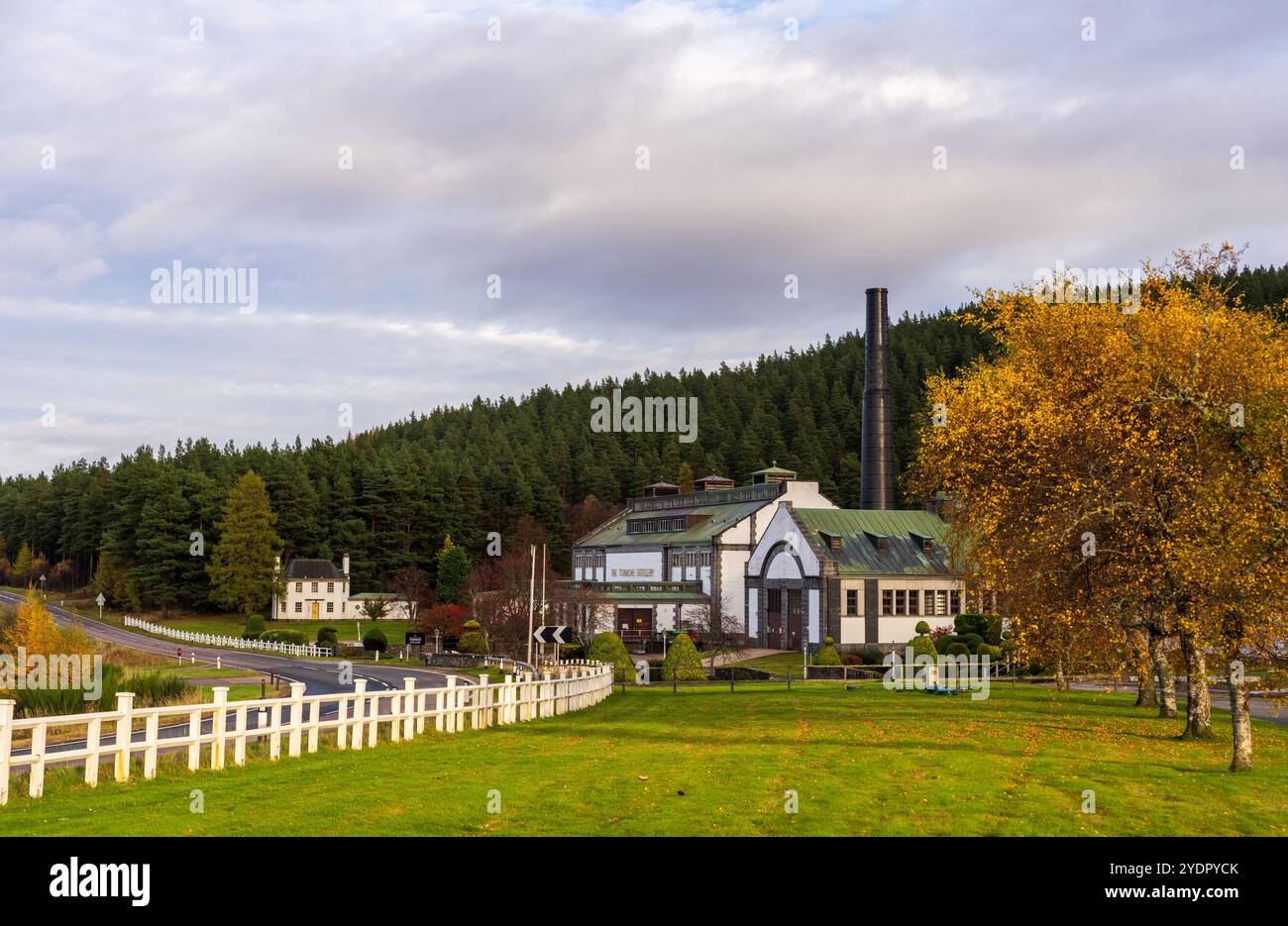 27 October 2024. The Tormore Distillery, Moray,Scotland. This is The Tormore Distillery, near Grantown on Spey,Moray,Scotland on a low sunny day in Au Stock Photo