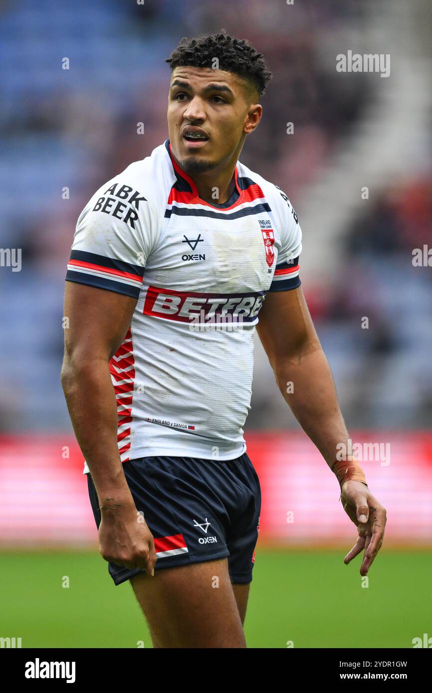 Kai Pearce-Paul of England during the ABK Beer Internationals Series match England vs Samoa at The Brick Community Stadium, Wigan, United Kingdom, 27th October 2024 (Photo by Craig Thomas/News Images) in, on 10/27/2024. (Photo by Craig Thomas/News Images/Sipa USA) Credit: Sipa USA/Alamy Live News Stock Photo