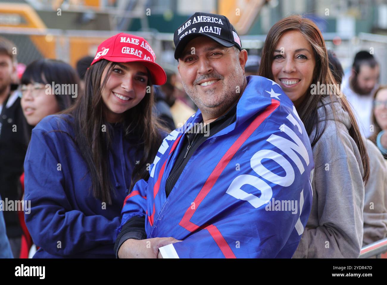 NEW YORK, NEW YORK - OCTOBER 27: Trump supporters line up on 33rd ...