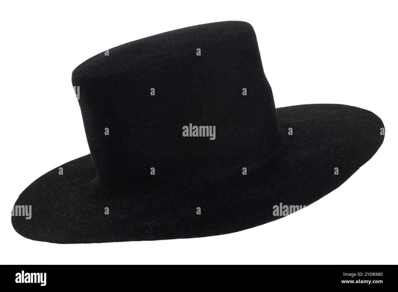 Old west black hat. Isolated on white background Stock Photo - Alamy