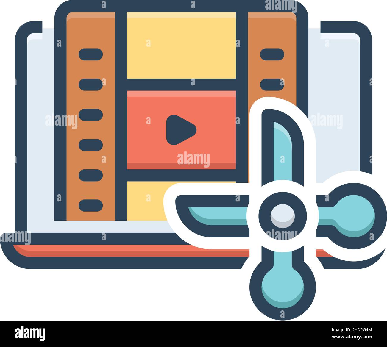 Video maker editing movie Stock Vector Images - Alamy