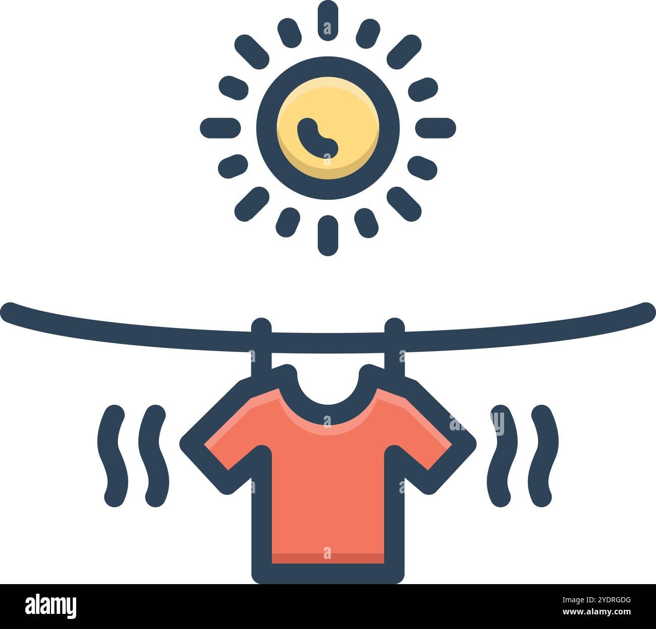 Icon for hot, sun Stock Vector
