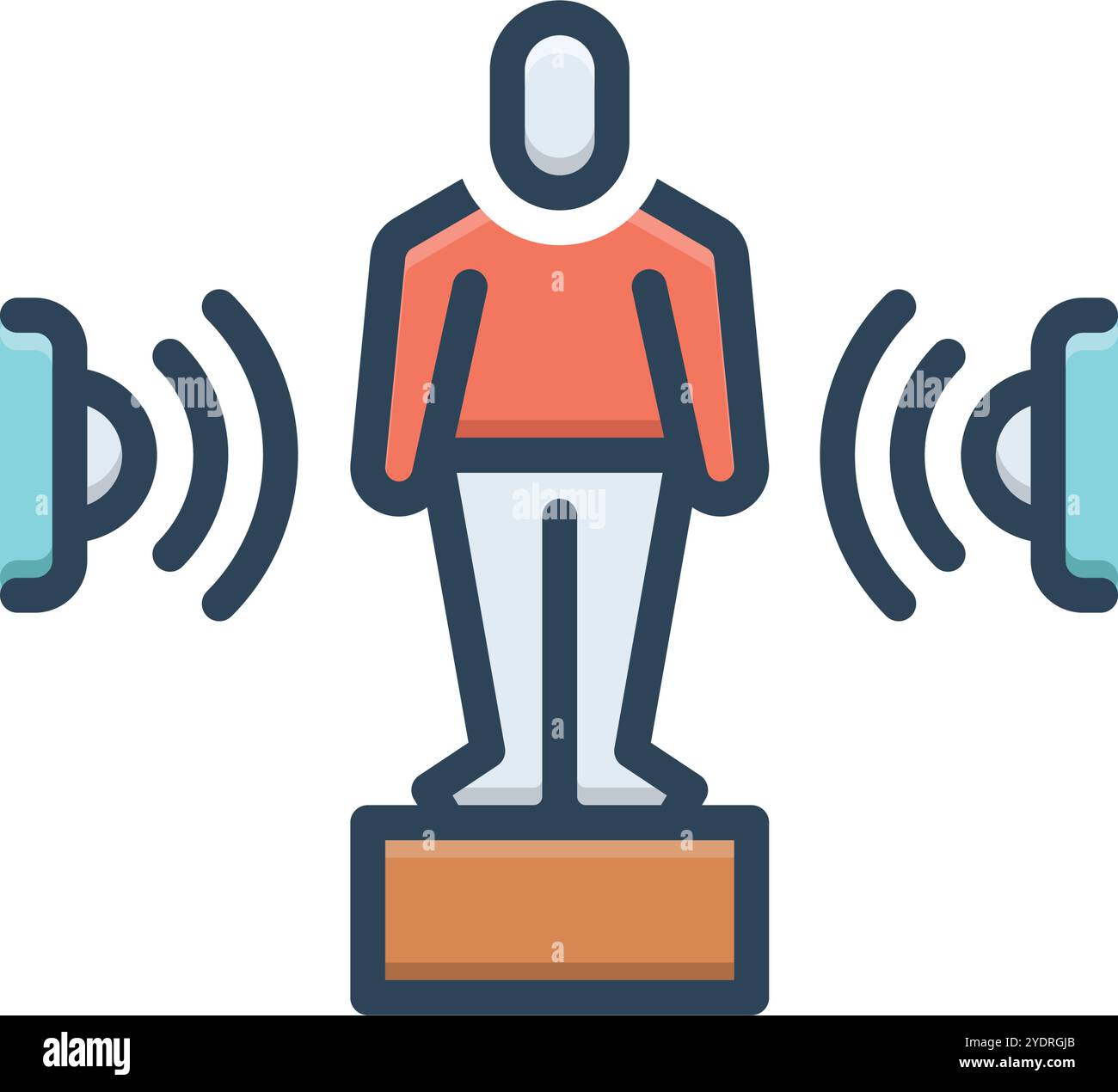 Icon for motion detector, motion Stock Vector