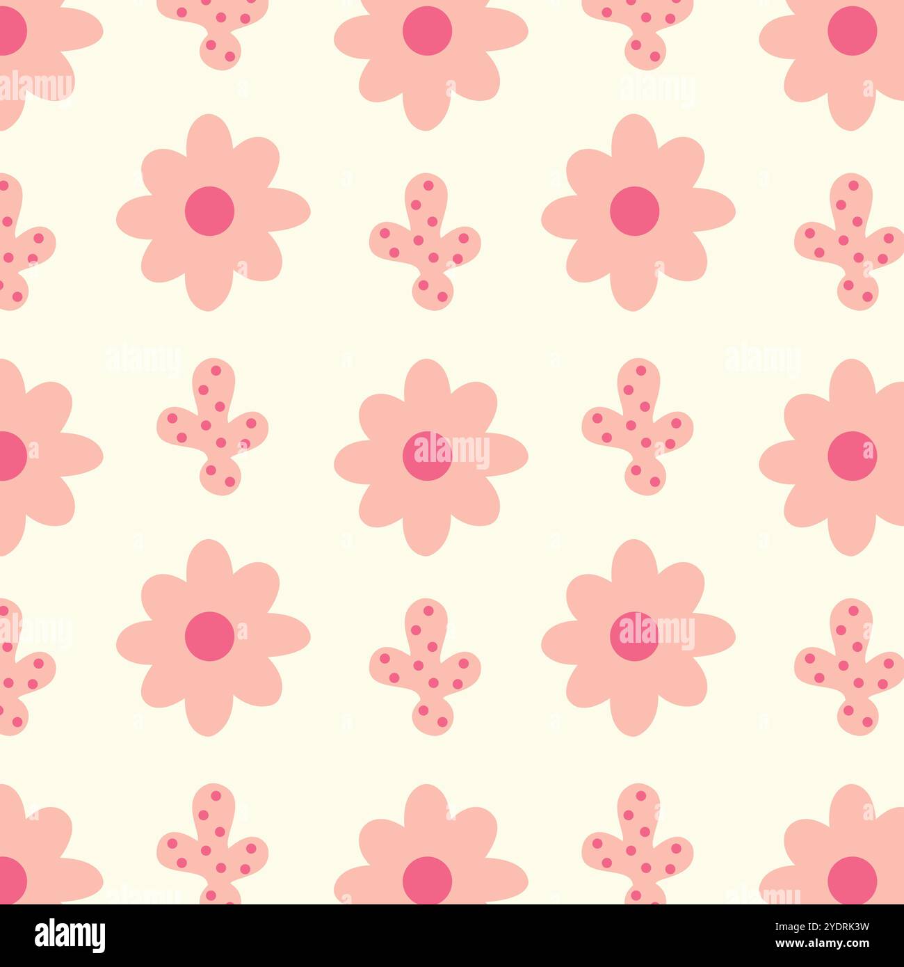 Seamless floral vector pattern in vivid colors. Stock Vector