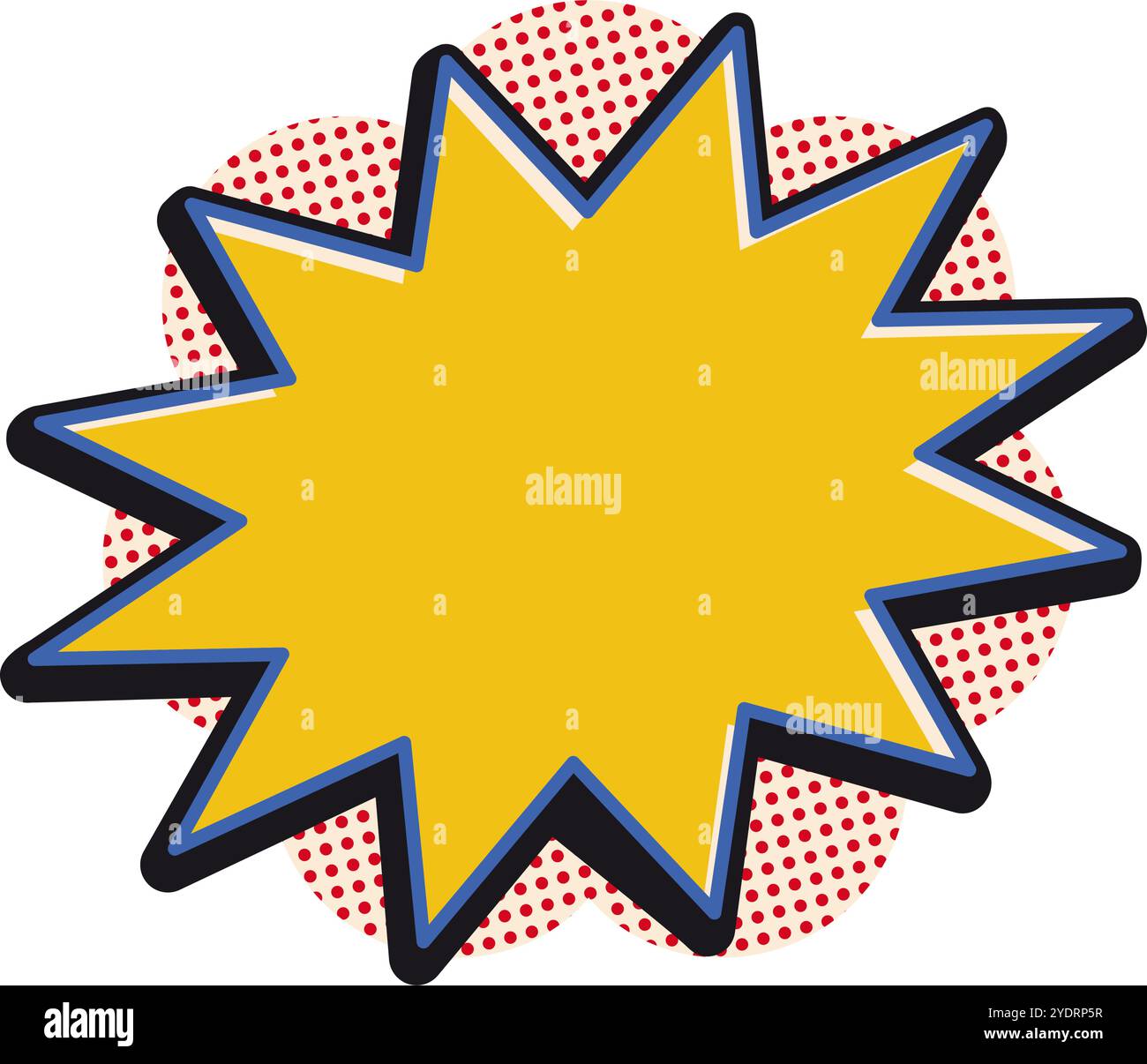 Blank template for comic book style text callout box vector ...