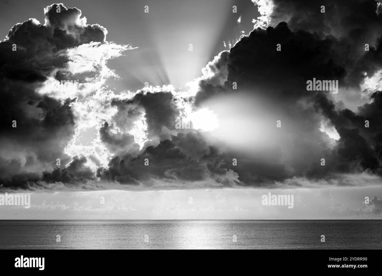 Sea beach with sky sunset or sunrise. Cloudscape over the sunset sea ...