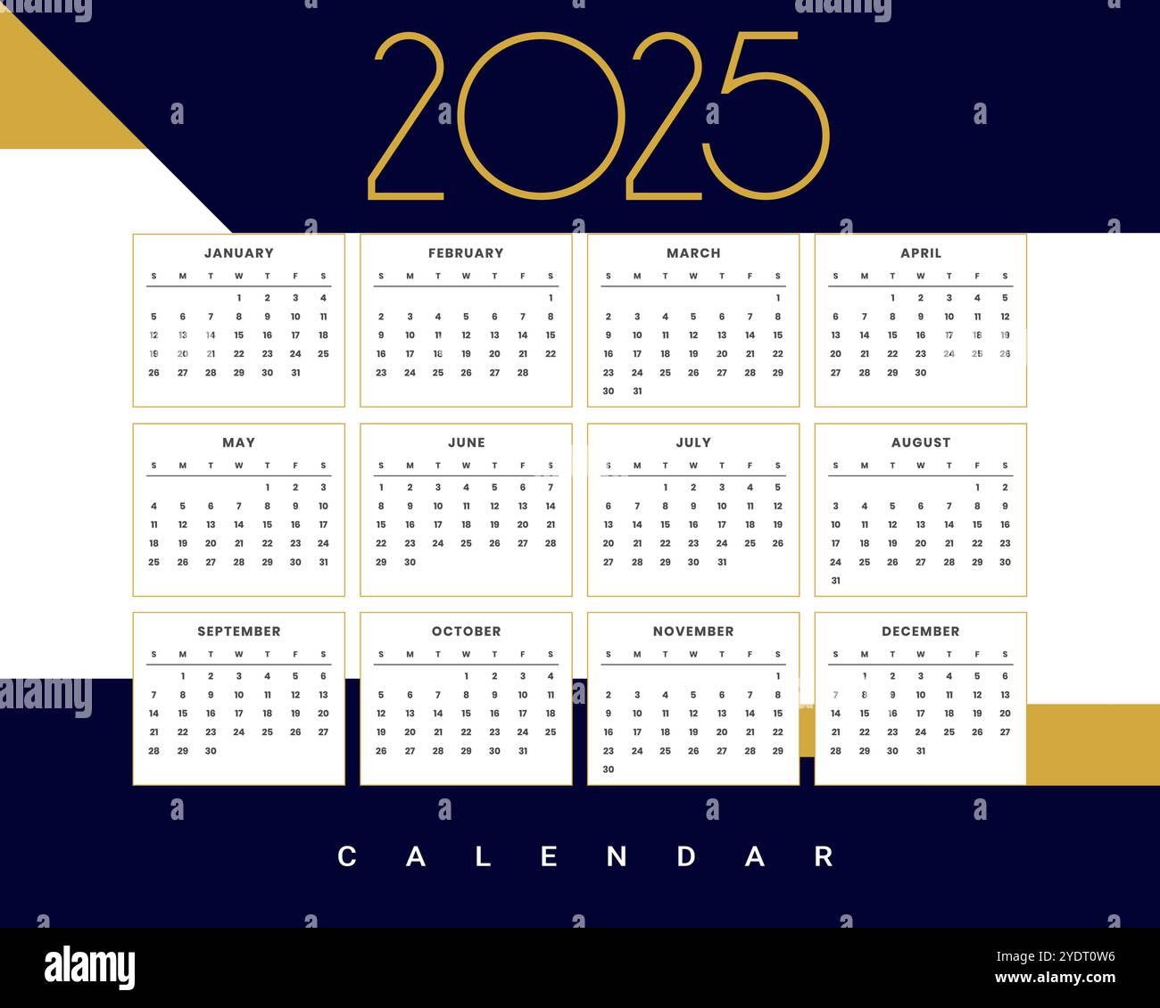 premium 2025 full page calendar template for business desk or wall ...