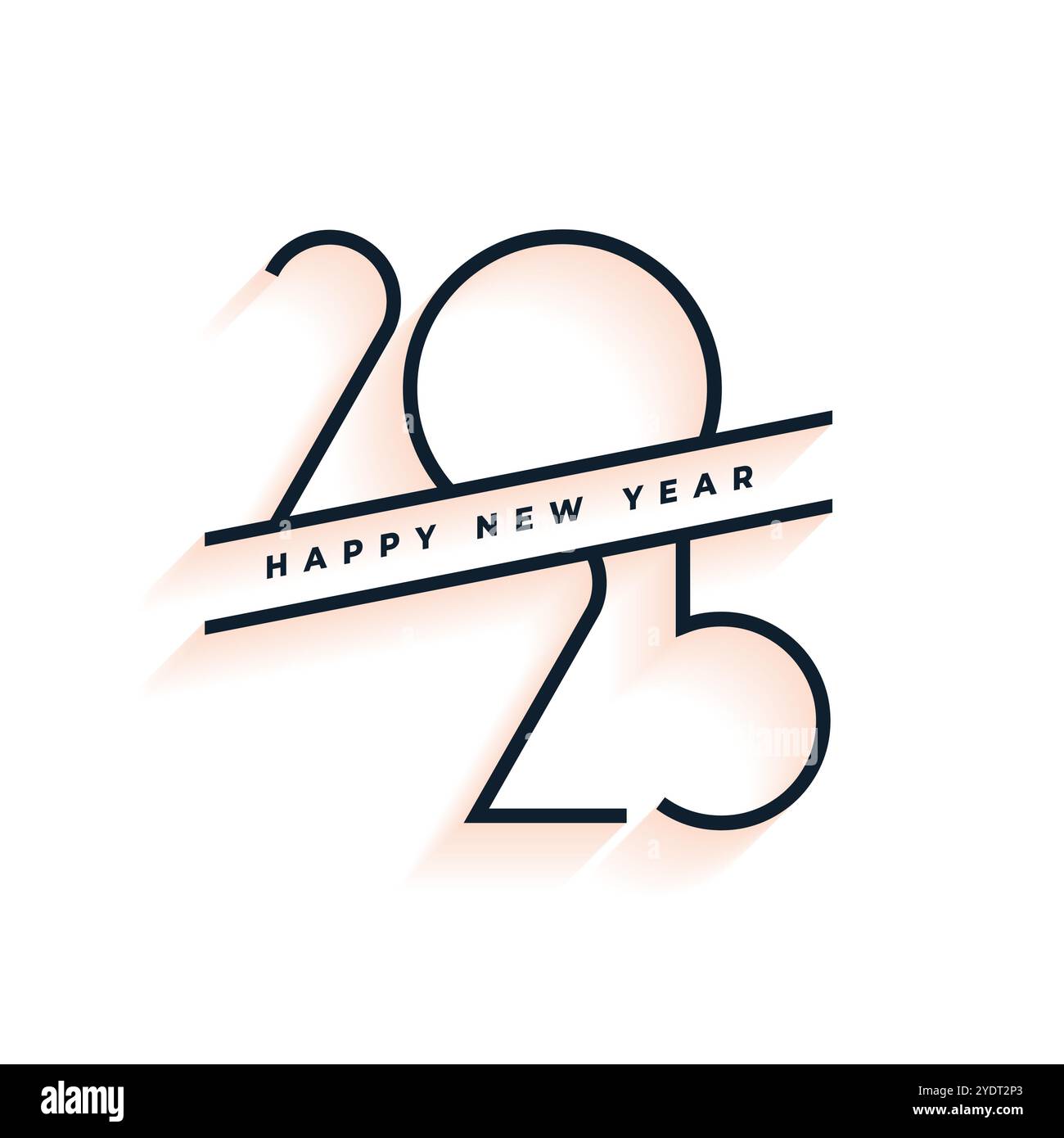 minimal 2025 new year greeting background vector Stock Vector Image