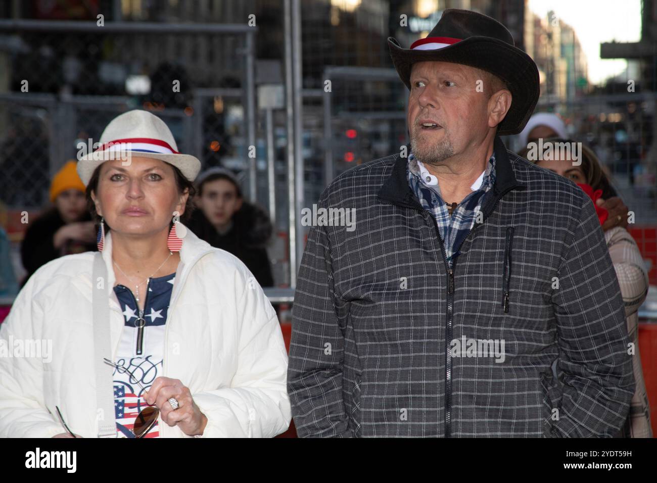 New York, NY. October 27th, 2024. Trump supporters line up for entry ...
