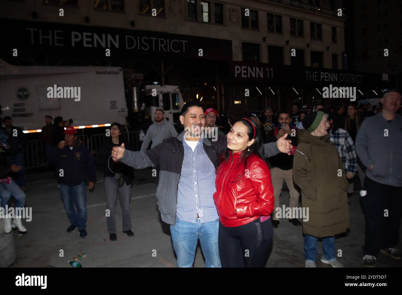 New York, NY. October 27th, 2024. Trump supporters line up for entry ...