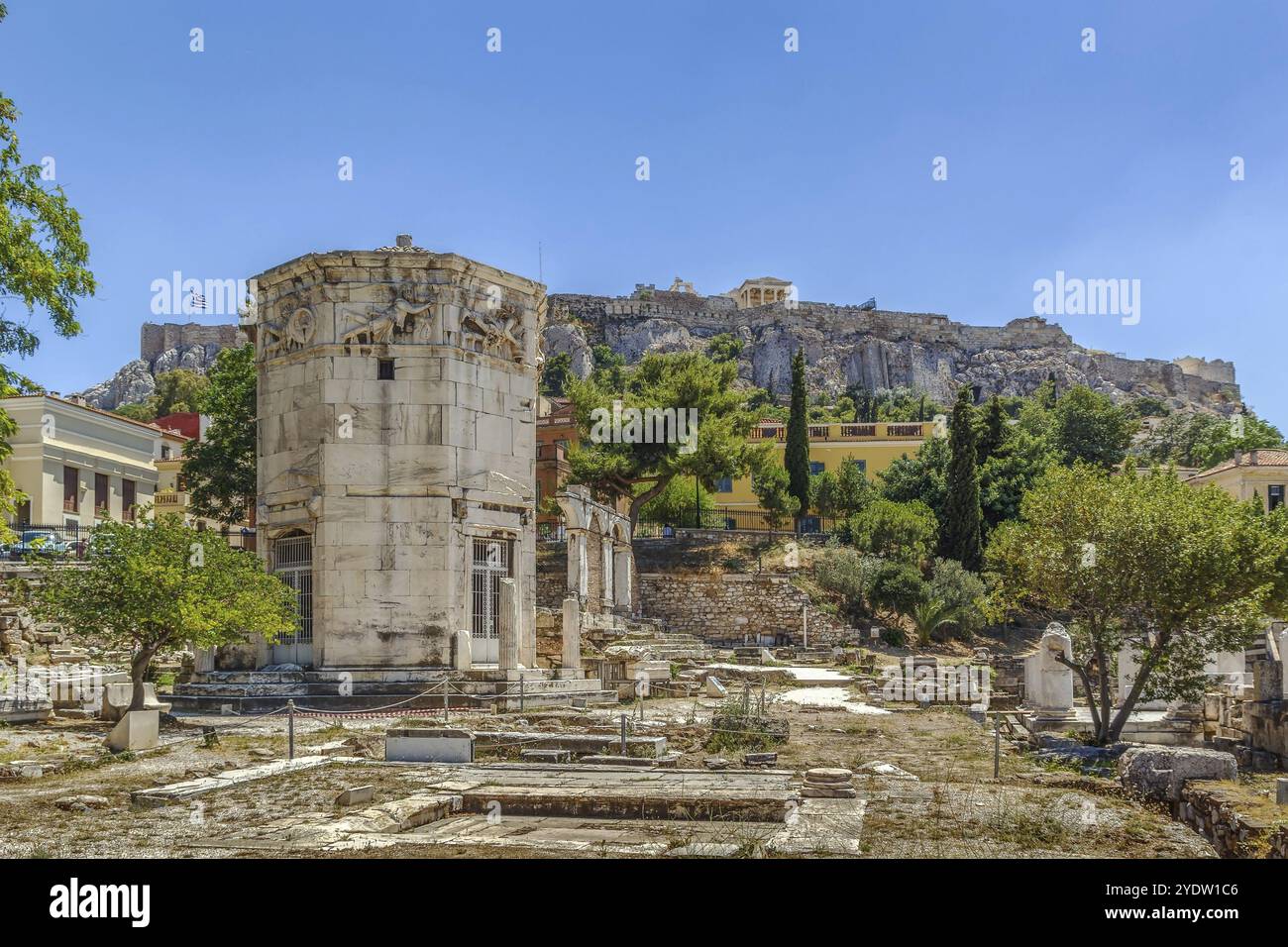 Octagonal pentelic marble clocktower hi-res stock photography and ...