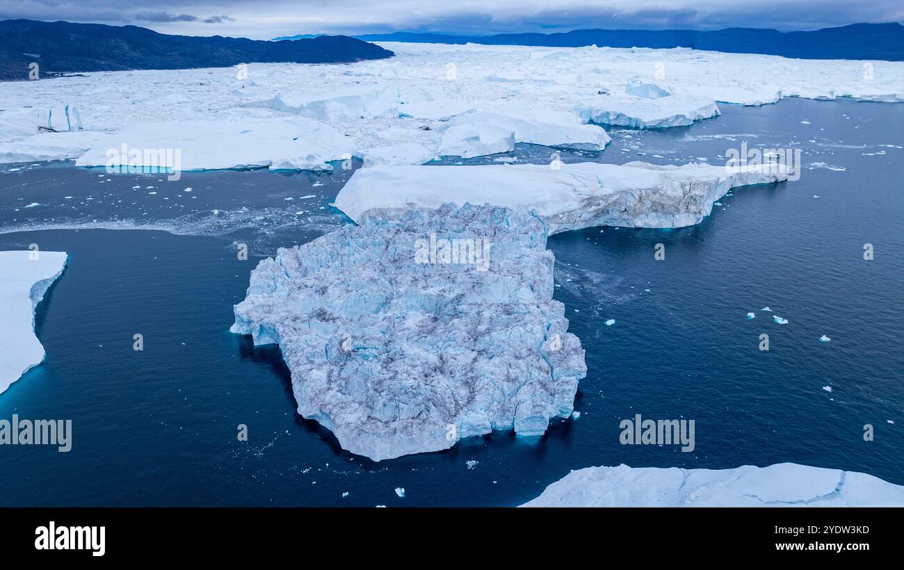 Aerial Of The Ilulissat Icefjord UNESCO World Heritage Site Western aerial-of-the-ilulissat-icefjord-unesco-world-heritage-site-western